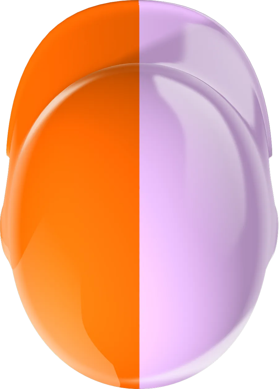 Top down view of a baseball helmet